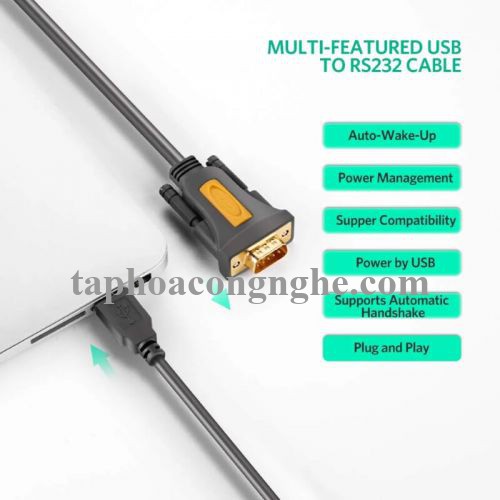Ugreen 20223 3M Cáp tín hiệu chuyển đổi USB 2.0 sang COM RS232 cao cấp CR104 30020223